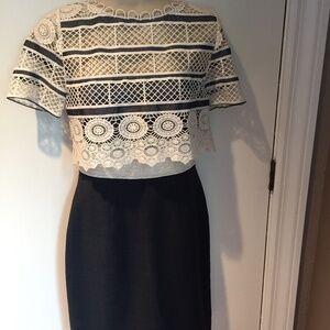 Elie Tahari Carline lace overlay dress